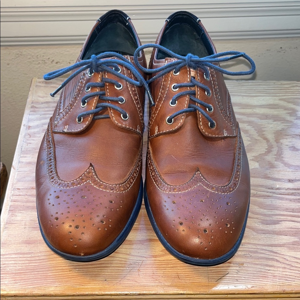 PIKOLINOS Tan Brown Leather‎ Men's Oxfords Wingtips Walking Soles 8